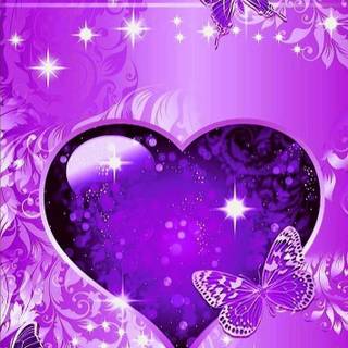 Preppy purple heart wallpaper