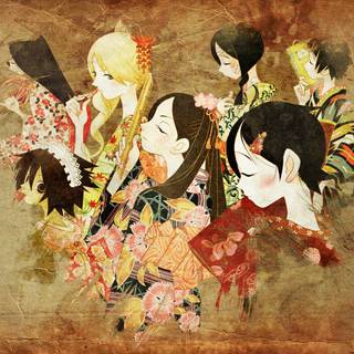 Japanese print wallpaper