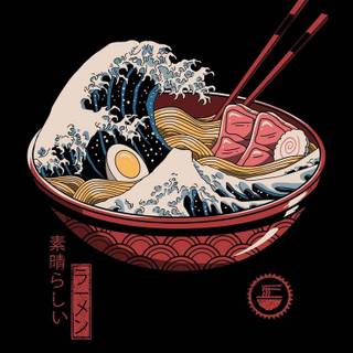 Japanese print wallpaper