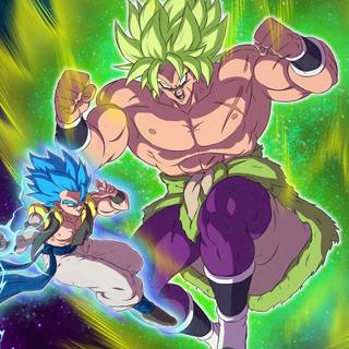 Gogeta vs Broly computer wallpaper