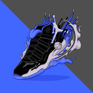 Dripping shoes wallpaper