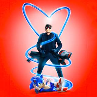 Sonic The Hedgehog vs Dr Robotnik wallpaper