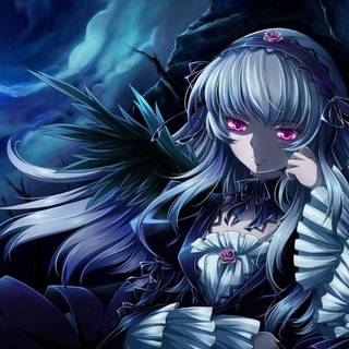 Goth girl cartoon wallpaper