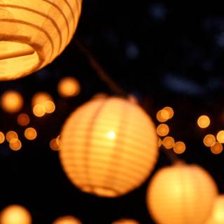 Autumn lanterns wallpaper