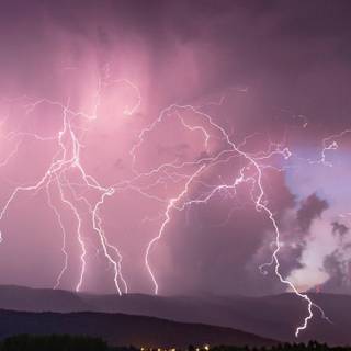 Aesthetic lightning landscape wallpaper