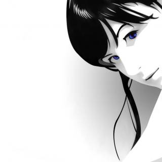 Black and white anime eye wallpaper