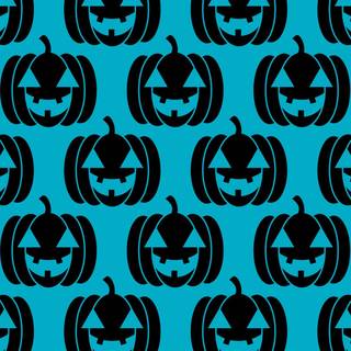 Blue and white cute Halloween wallpaper