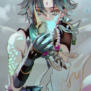 Genshin minimalist phone wallpaper