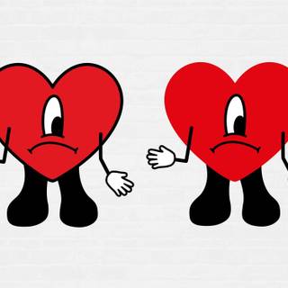 Bad Bunny heart wallpaper