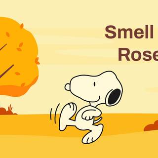 Autumn Snoopy desktop wallpaper