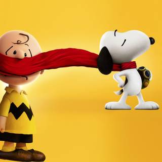 Autumn Snoopy desktop wallpaper