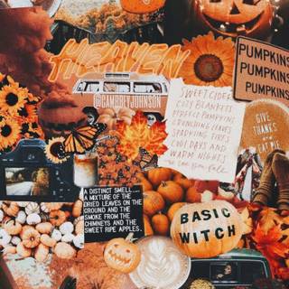 Autumn collage iPad wallpaper