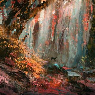 Forest aesthetic PS4 wallpaper