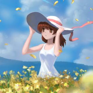 Anime meadow wallpaper