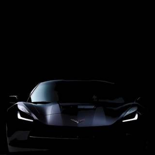 2022 Black Corvette wallpaper