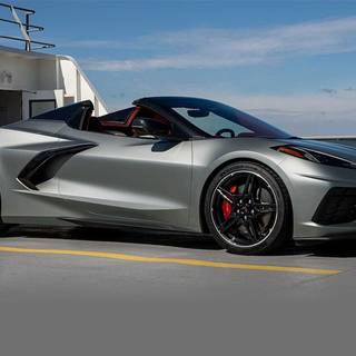 2022 Black Corvette wallpaper