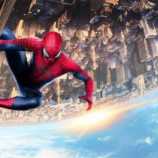 Spider-Man climbing wallpaper