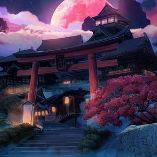 Fantasy temple wallpaper