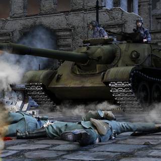 SU-122 tank wallpaper