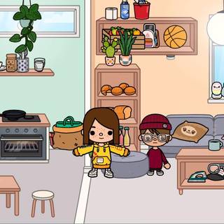 Toca Boca room wallpaper