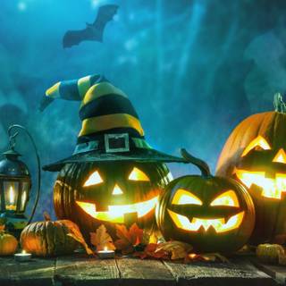 Halloween lamp wallpaper