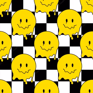 Melting Smiley face wallpaper