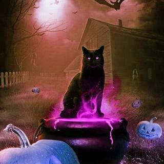 Purple Halloween iPhone wallpaper