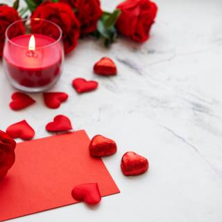 Flower shape candles wallpaper