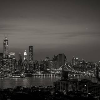Black and white city 4k wallpaper