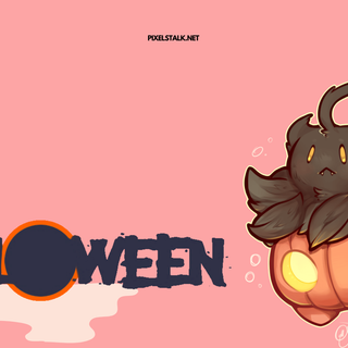 Pink Halloween laptop wallpaper