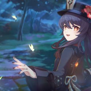 Genshin Impact Hu Tao 2022 art wallpaper