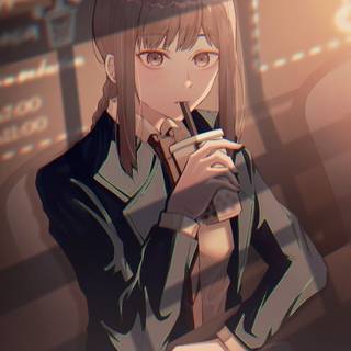 Anime girl brown aesthetic wallpaper