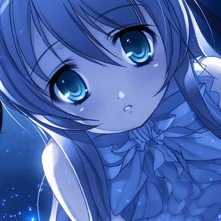Blue cute anime wallpaper
