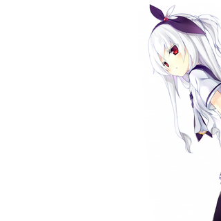 White anime girl wallpaper