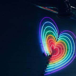 Rainbow aesthetic neon wallpaper