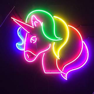 Rainbow aesthetic neon wallpaper