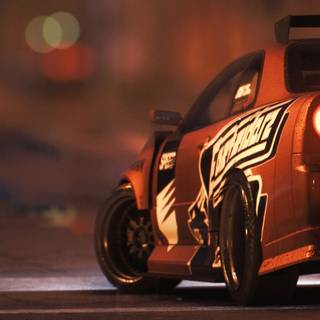 Neon race car wallpaper