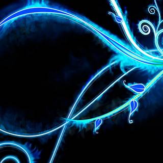 iPhone neon blue wallpaper