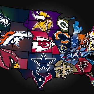 NFL map wallpaper