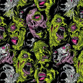 Halloween zombies wallpaper