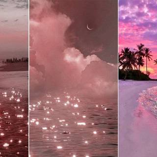 Glitter beach wallpaper