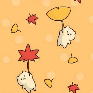 Cute aesthetic autumn iPad wallpaper