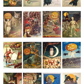 Vintage comic Halloween wallpaper