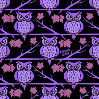 Preppy Halloween owl wallpaper