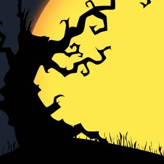 Preppy Halloween owl wallpaper