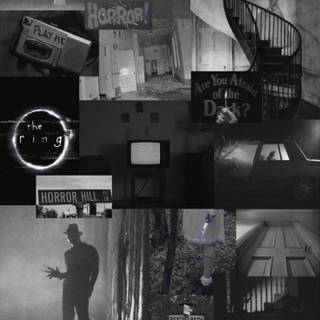 Grey and white Halloween wallpaper