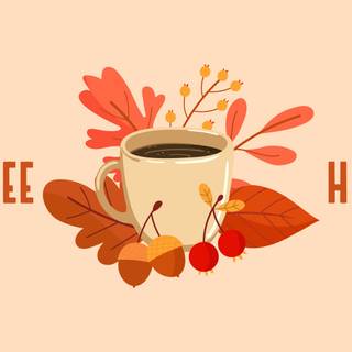 Desktop autumn coffee wallpaper