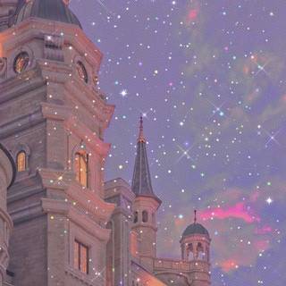 Cartoon castle wallpaper