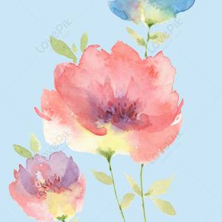 Watercolour flower wallpaper