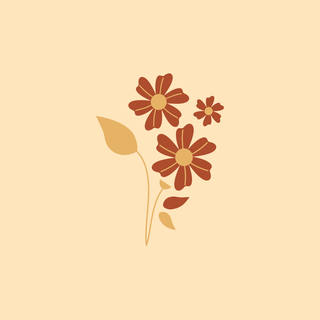 Minimalist autumn flower wallpaper